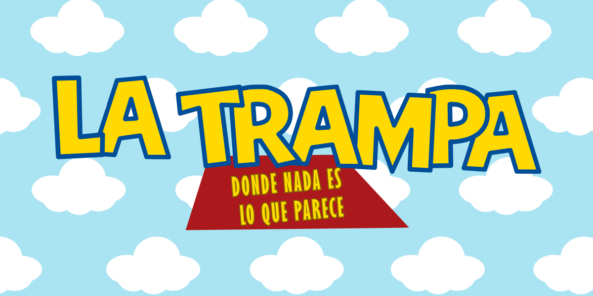 Cartel del escape room La Trampa en A Coruña, inspirado en Toy Story, versión móvil